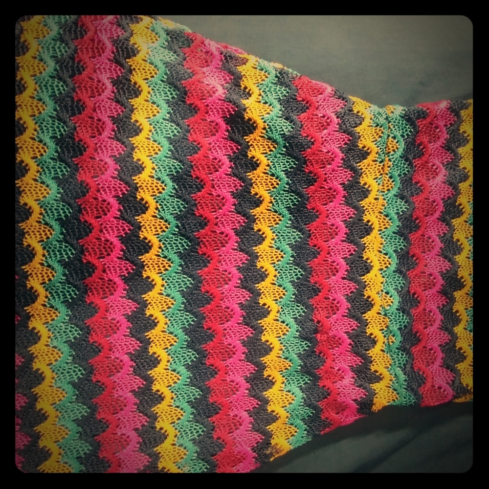 Girls muticolored crotched dress as 7/8